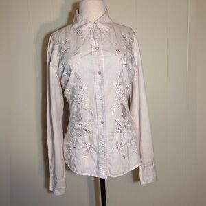 Coldwater Creek Light Pink Embroidered Shirt